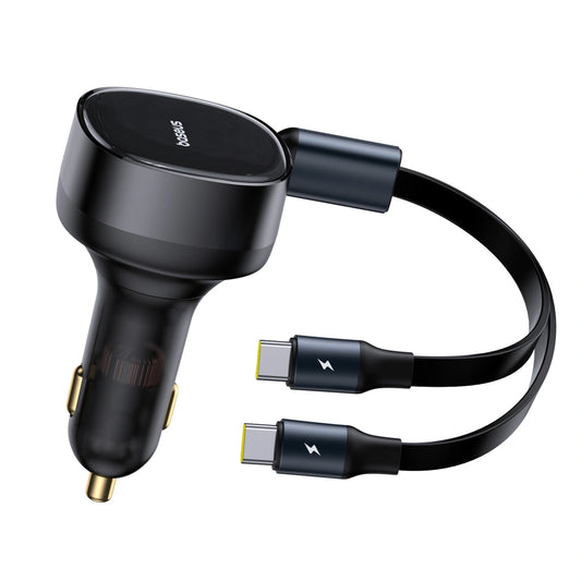 Ładowarka samochodowa Baseus Enjoyment 33W 2w1 2x USB-C - czarna