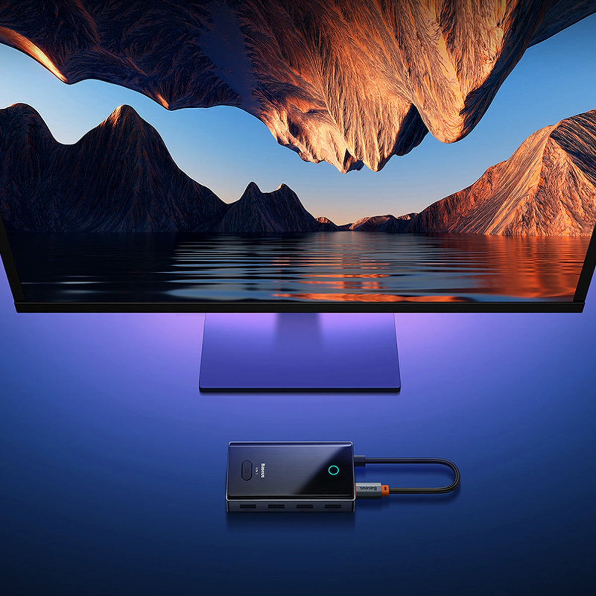 Hub USB-C Baseus PioneerJoy 4xUSB-A 3.0 - szary – zdjęcie 10