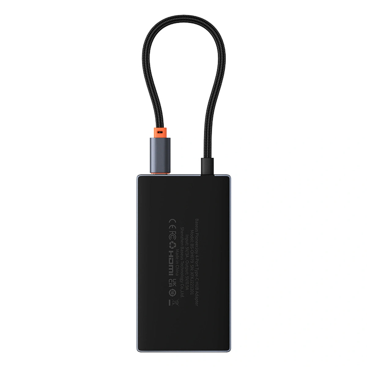 Hub USB-C Baseus PioneerJoy 4xUSB-A 3.0 - szary – zdjęcie 2
