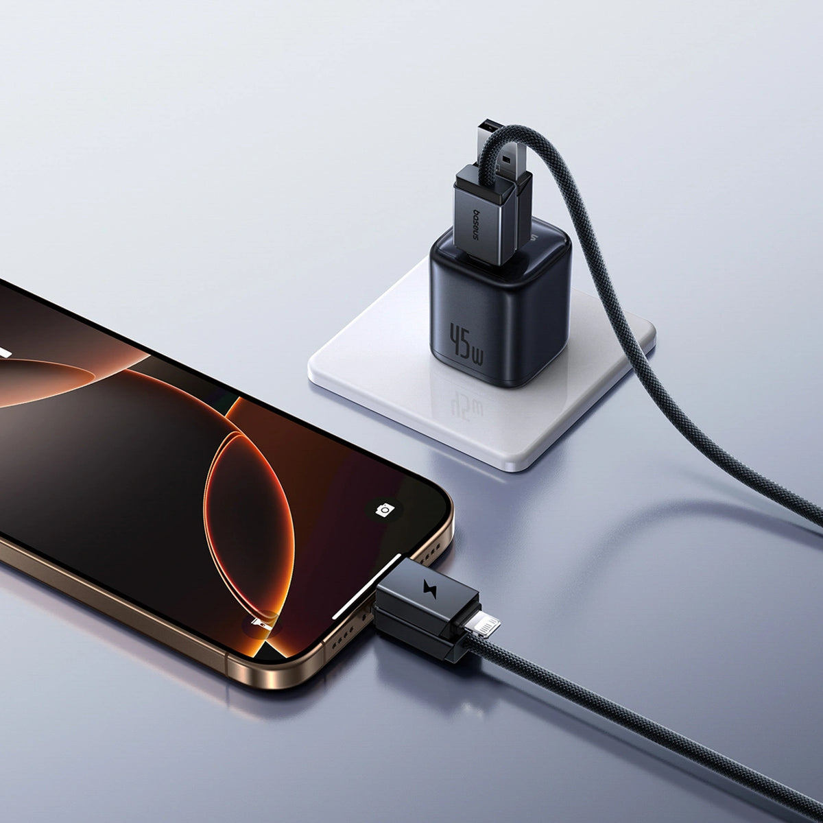 Kabel Baseus Versatile 60W USB-C - USB-C z adapterami USB-A i - czarny