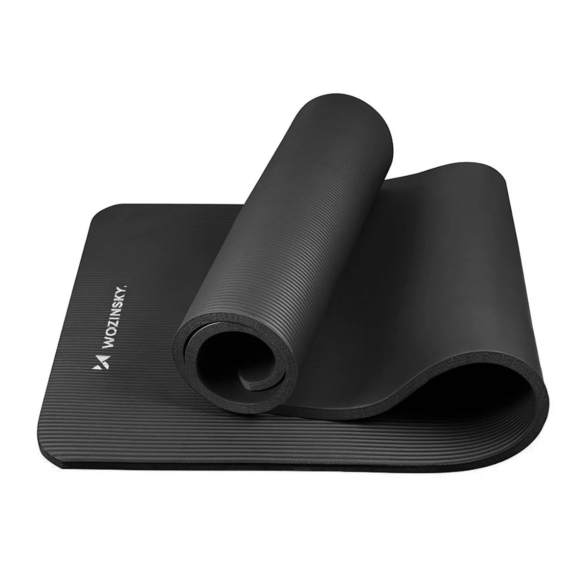 Mata do ćwiczeń Wozinsky WNSP-15C 183 x 61 x do jogi i fitness - czarna – zdjęcie 2