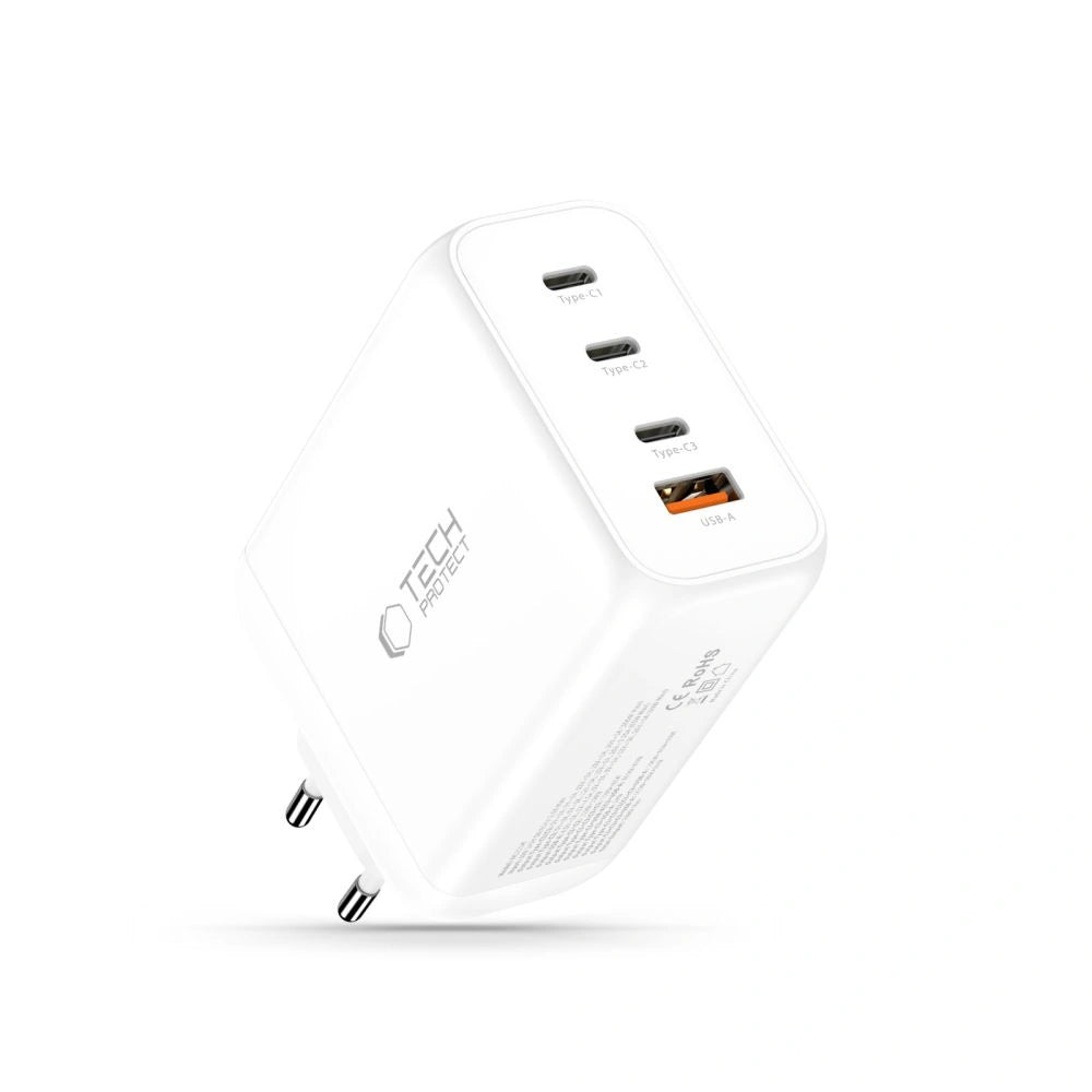 Ładowarka sieciowa Tech-Protect NC200W-GaN 4-Porty 200W - biała – zdjęcie 2