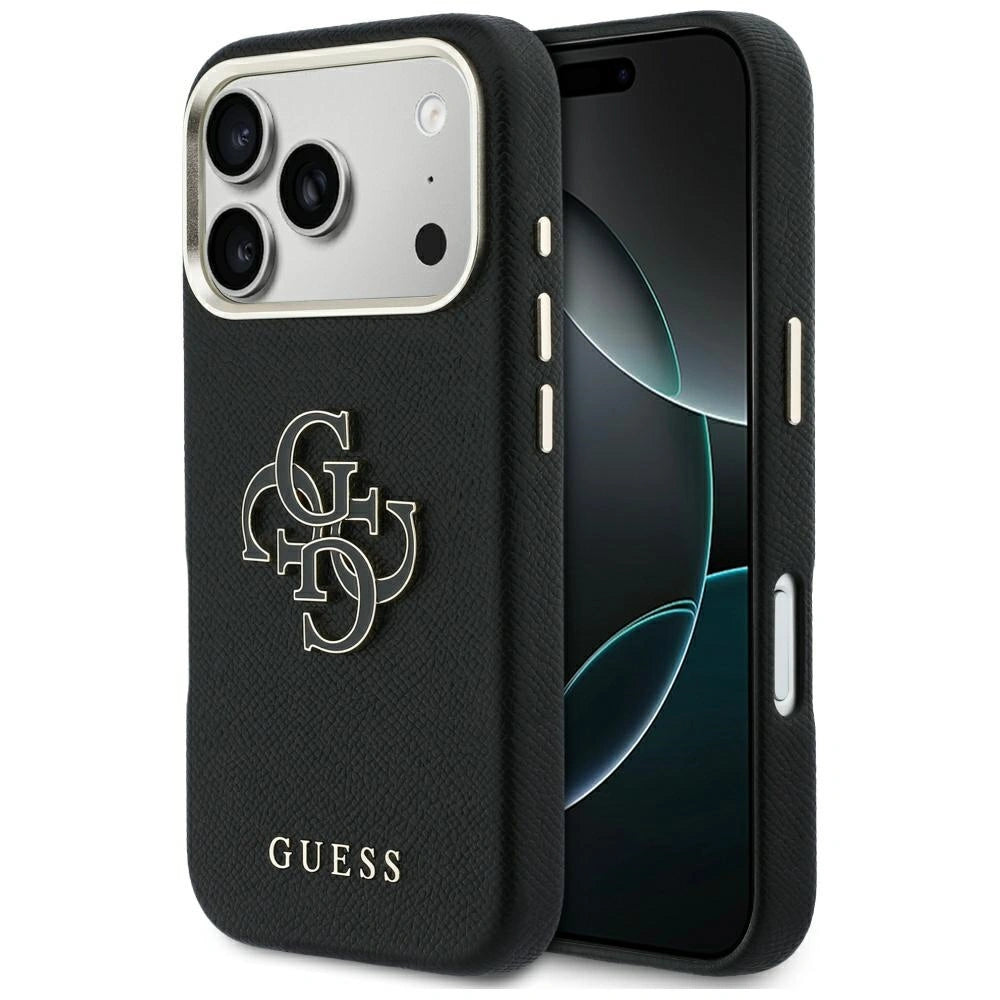 Etui Guess FW Resin Logo na iPhone 17 Pro - czarne