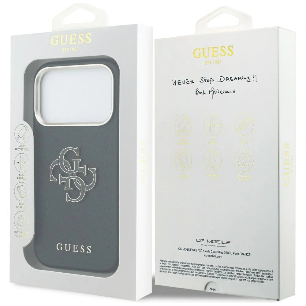 Etui Guess FW Resin Logo na iPhone 17 Pro - czarne – zdjęcie 8