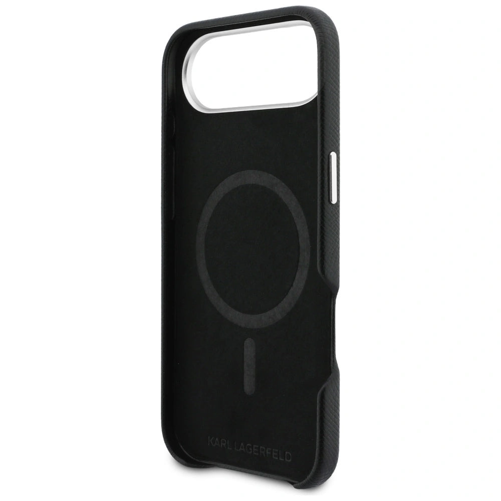 Etui Karl Lagerfeld Karl & Choupette Head Pins na iPhone Air - czarne – zdjęcie 7