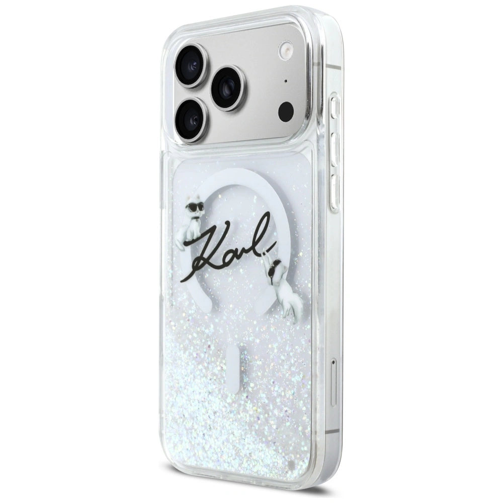 Etui Karl Lagerfeld Liquid Glitter na iPhone 17 Pro Max - przezroczyste – zdjęcie 2