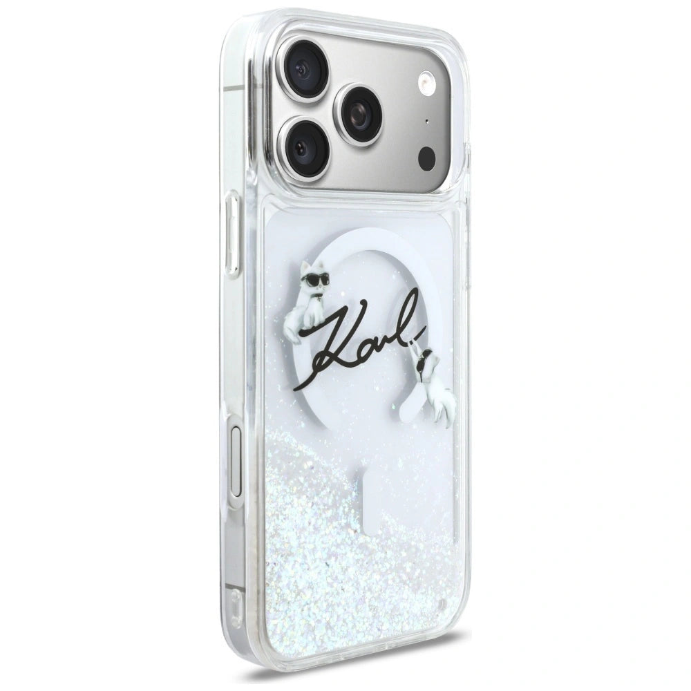 Etui Karl Lagerfeld Liquid Glitter na iPhone 17 Pro Max - przezroczyste – zdjęcie 4