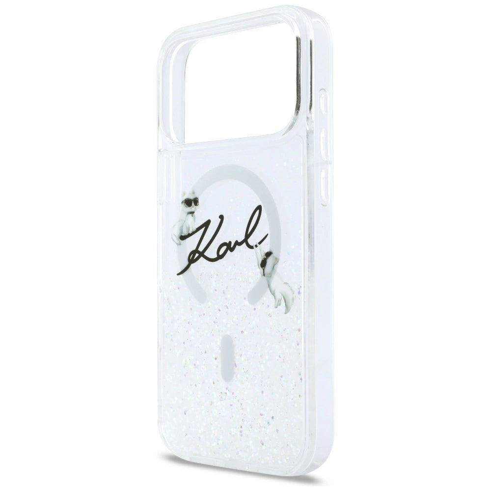 Etui Karl Lagerfeld Liquid Glitter na iPhone 17 Pro Max - przezroczyste – zdjęcie 6