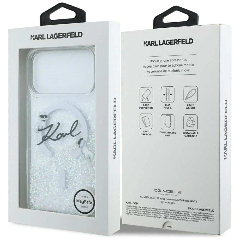 Etui Karl Lagerfeld Liquid Glitter na iPhone 17 Pro Max - przezroczyste – zdjęcie 8