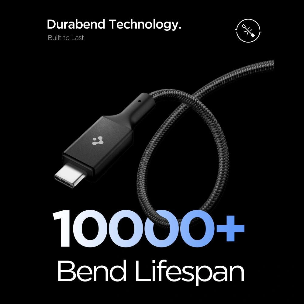 Kabel Spigen Essential EB24015CC USB-C / USB-C 240W 150cm - czarny – zdjęcie 4