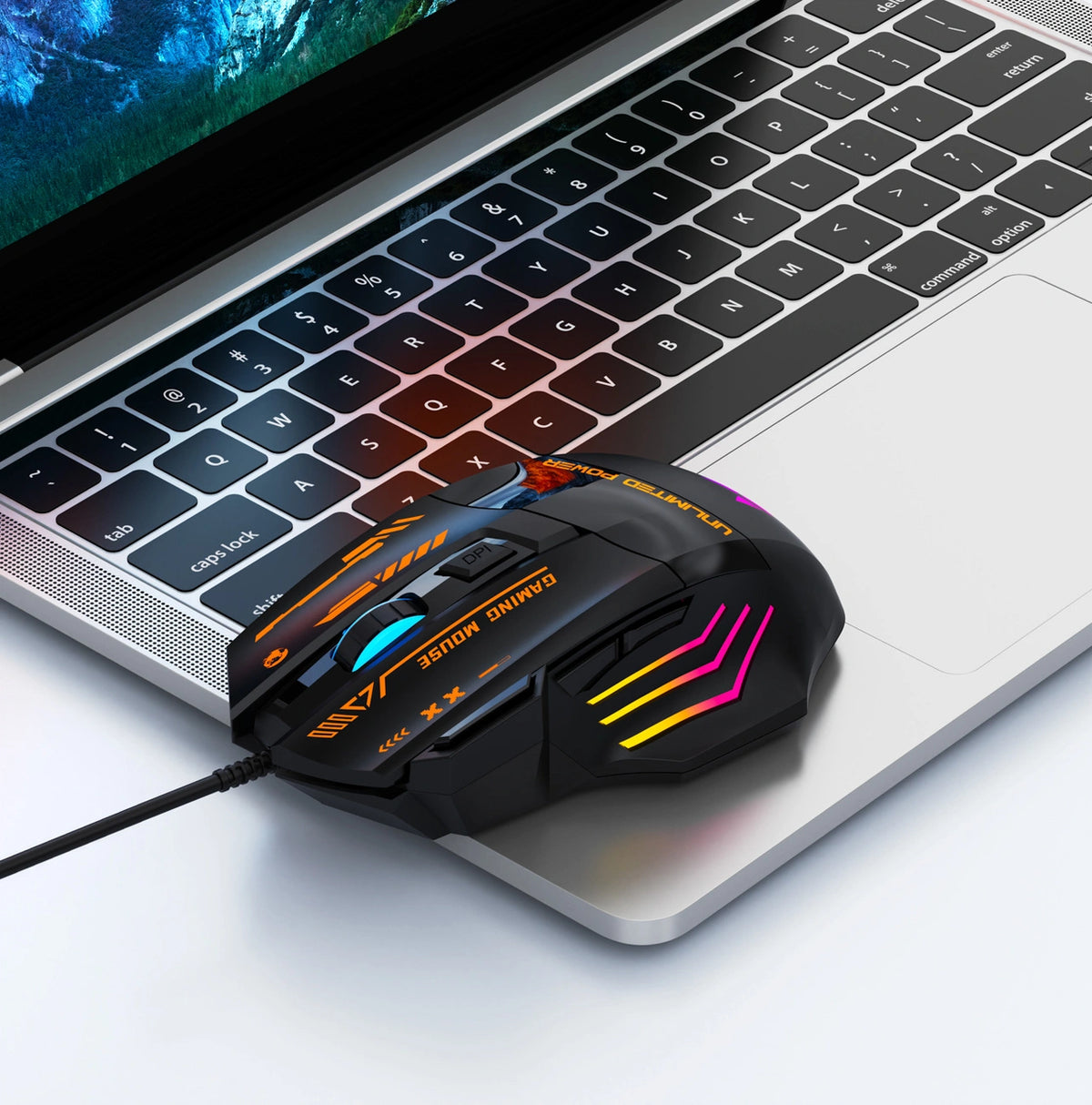 Mysz przewodowa Wozinsky WMGK-1179W gamingowa optyczna 7200 DPI z - czarna – zdjęcie 10