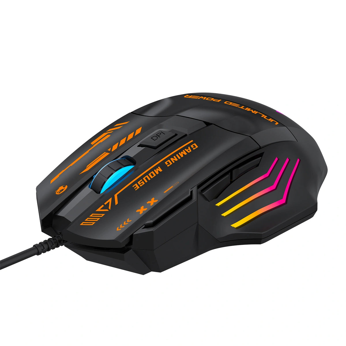 Mysz przewodowa Wozinsky WMGK-1179W gamingowa optyczna 7200 DPI z - czarna – zdjęcie 5
