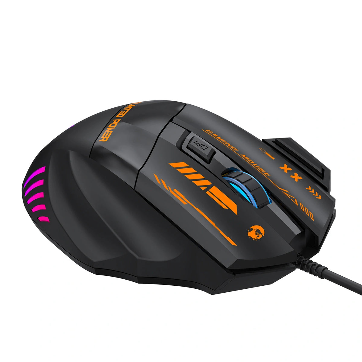 Mysz przewodowa Wozinsky WMGK-1179W gamingowa optyczna 7200 DPI z - czarna – zdjęcie 6