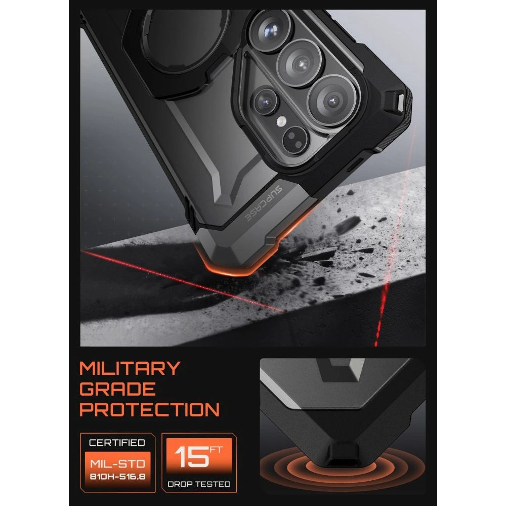 Etui Supcase UB Grip Mag MagSafe na Samsung Galaxy S26 Ultra - czarne – zdjęcie 5