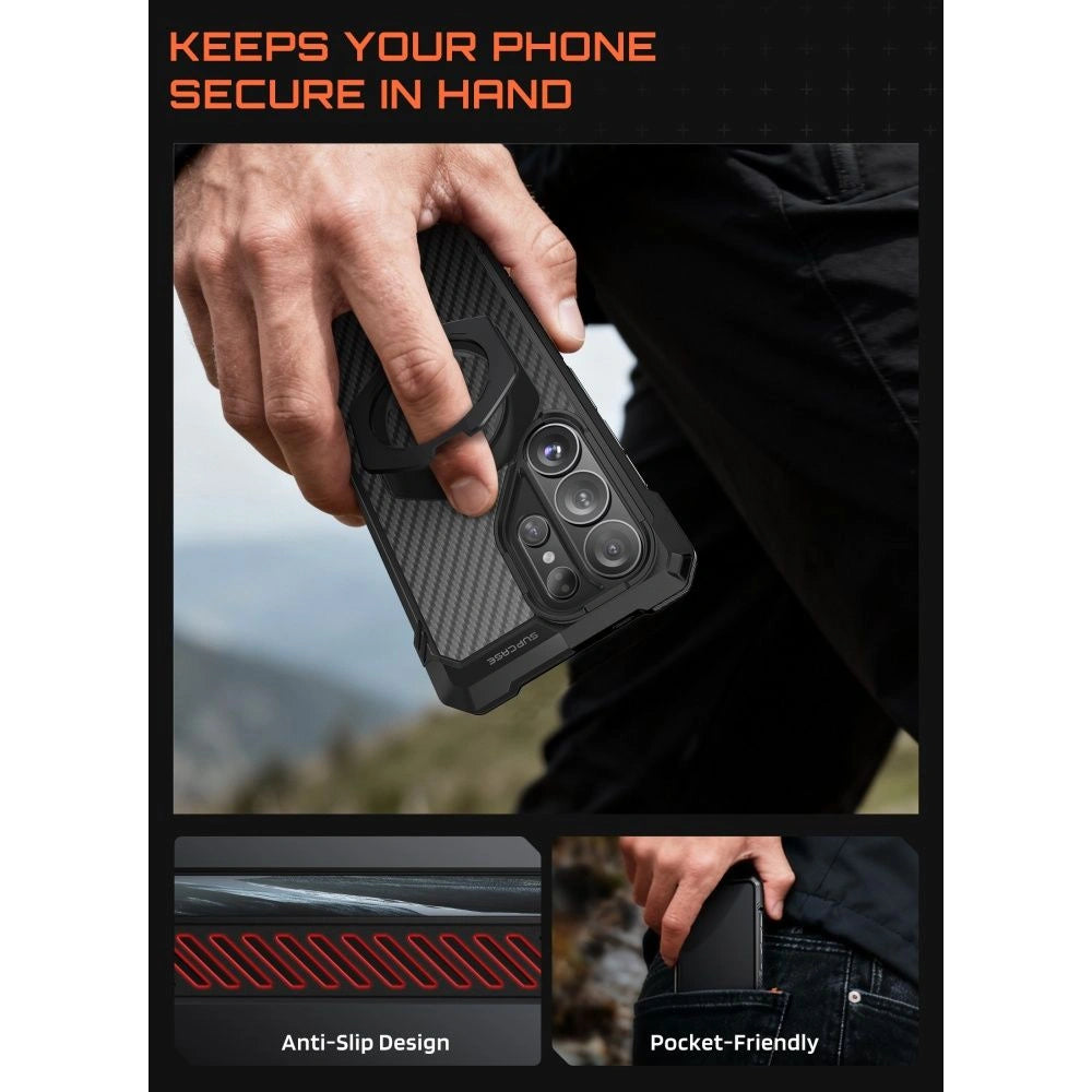 Etui Supcase UB Grip Mag MagSafe na Samsung Galaxy S26 Ultra - czarne – zdjęcie 6