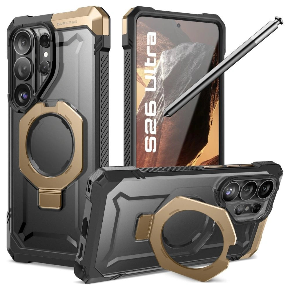 Etui Supcase UB Grip Mag na Samsung Galaxy S26 Ultra - czarno-brązowe