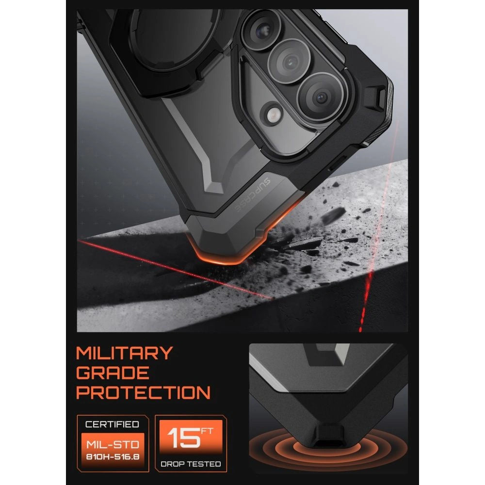 Etui Supcase UB Grip Mag MagSafe na Samsung Galaxy S26 - czarne – zdjęcie 5