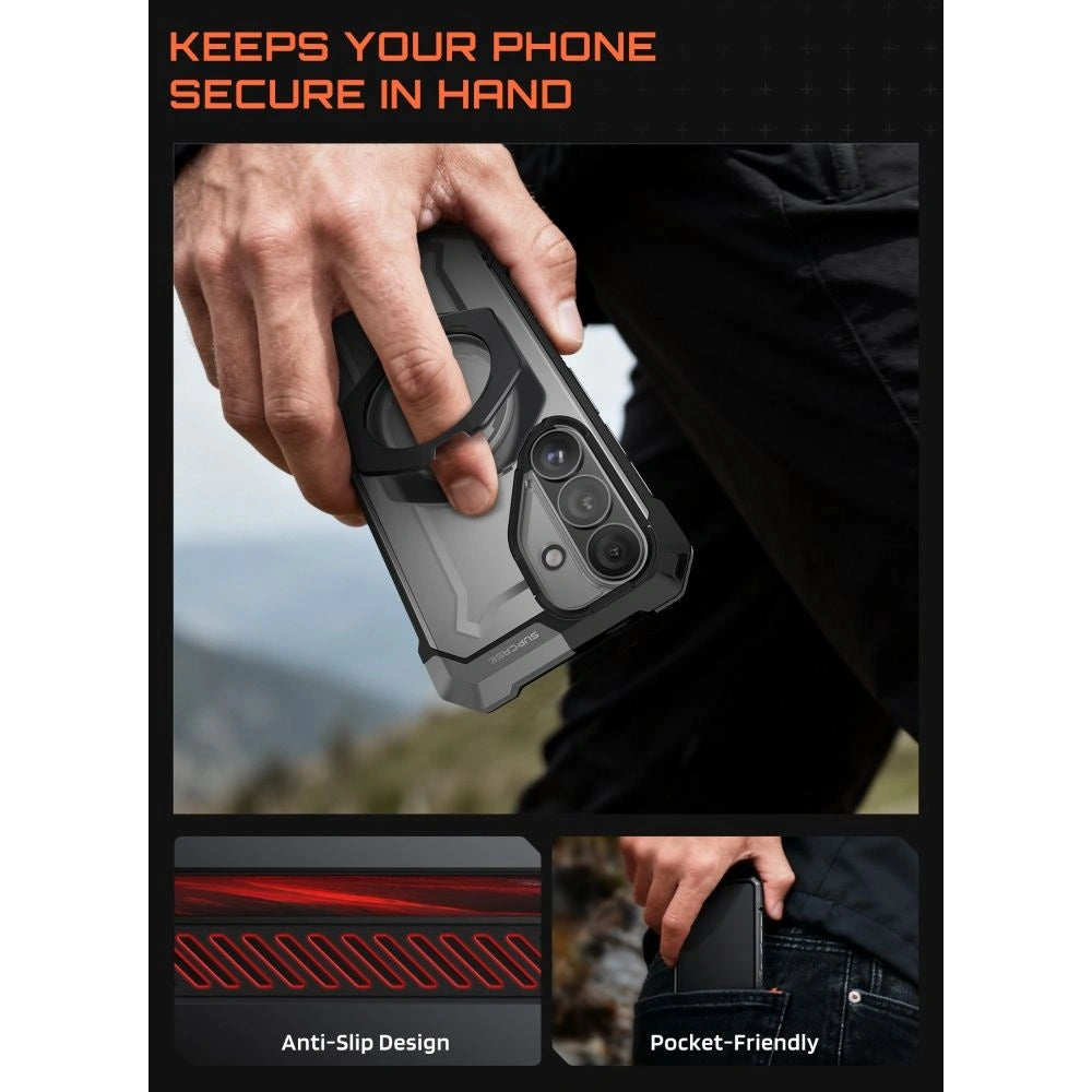 Etui Supcase UB Grip Mag MagSafe na Samsung Galaxy S26 - czarne – zdjęcie 6