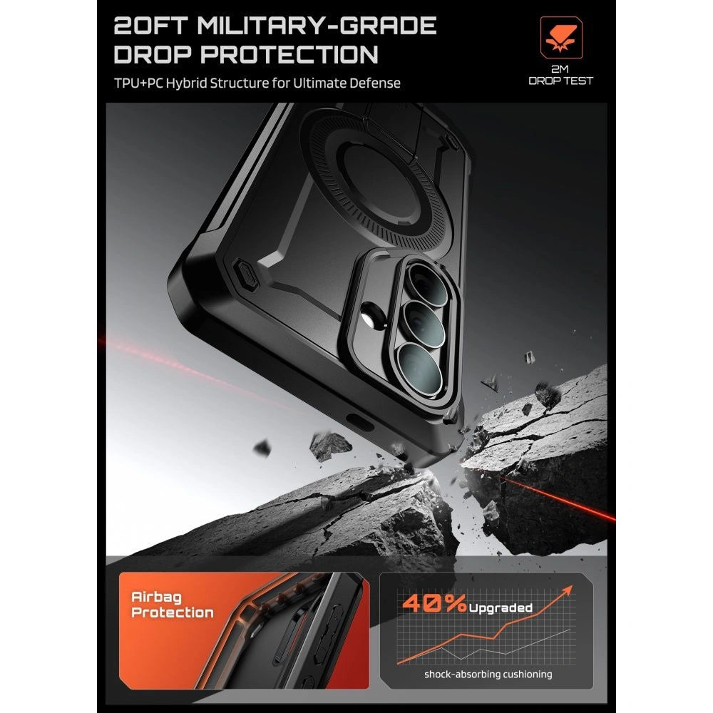 Etui Supcase Unicorn Beetle Pro Mag MagSafe na Samsung Galaxy S26 - czarne – zdjęcie 3