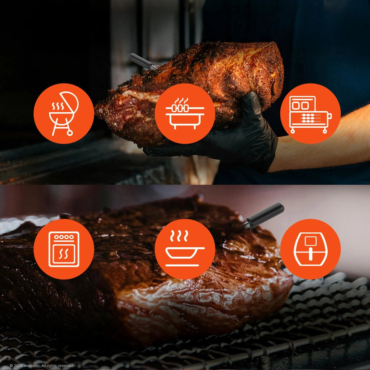 Termometr kuchenny Meatmeet Pro smart z aplikacją Bluetooth/WiFi - czarny – zdjęcie 3