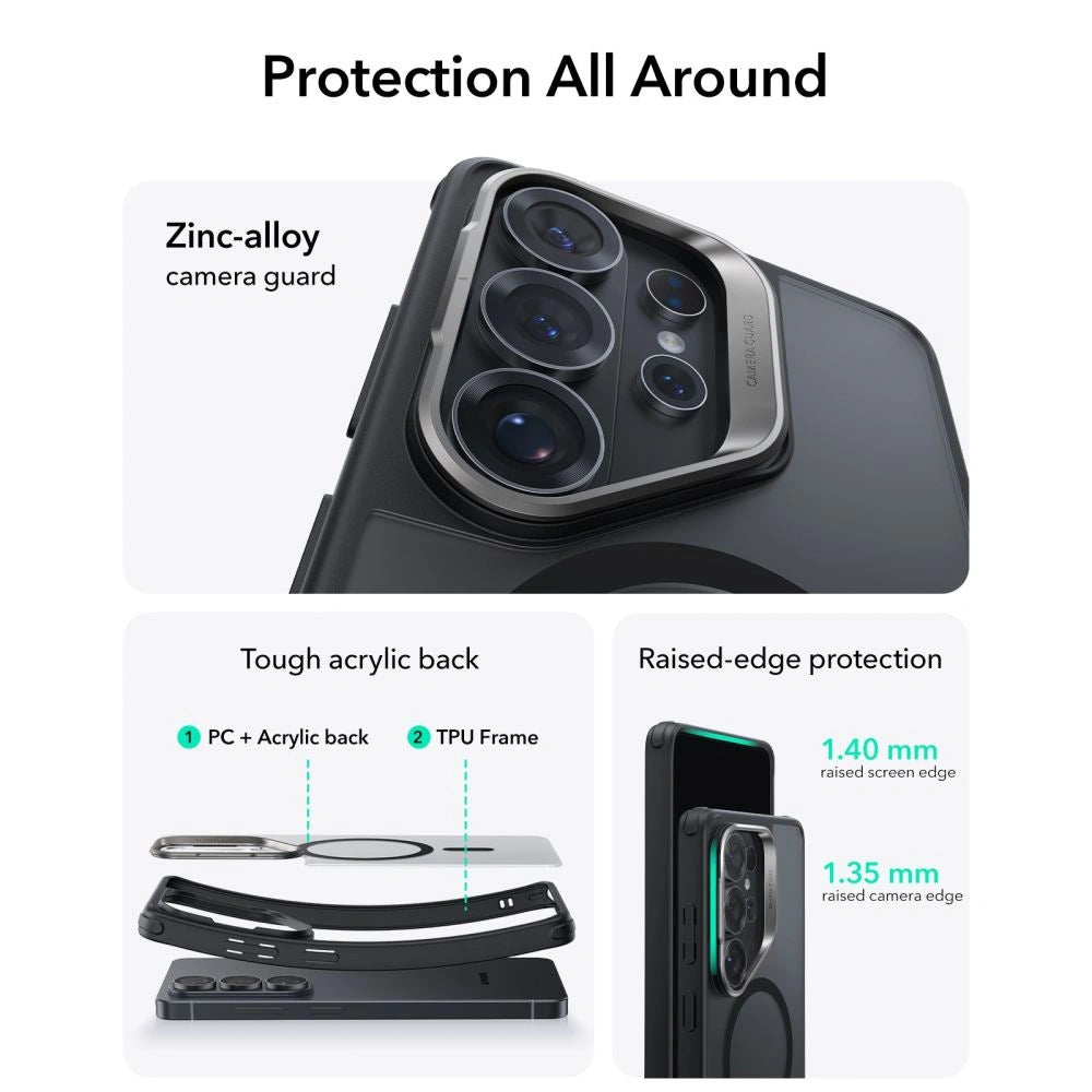 Etui ESR Classic Hybrid Kickstand MagSafe na Samsung Galaxy S26 Ultra - czarne – zdjęcie 2