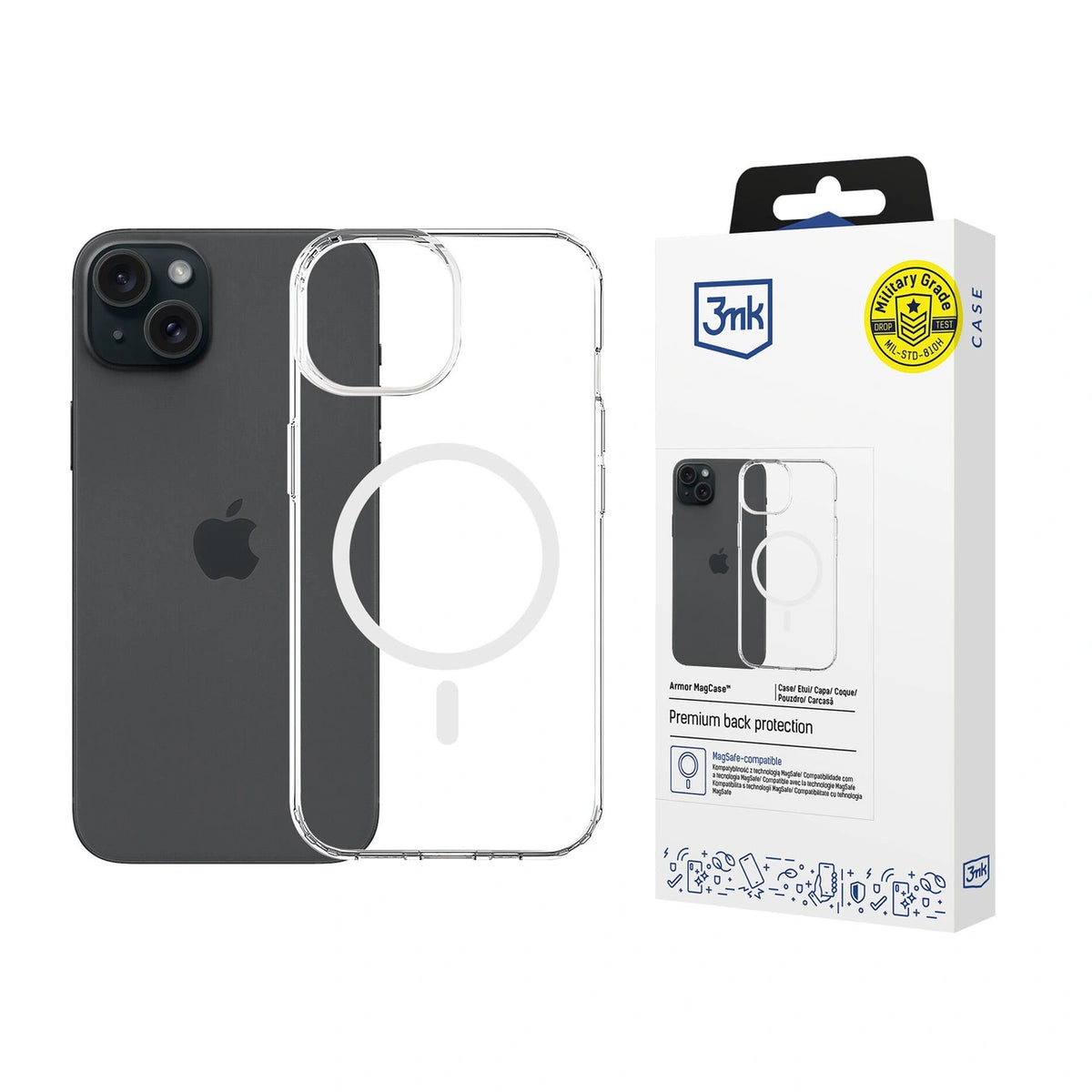 Etui 3mk Armor Magcase na iPhone 15 Plus - przezroczyste