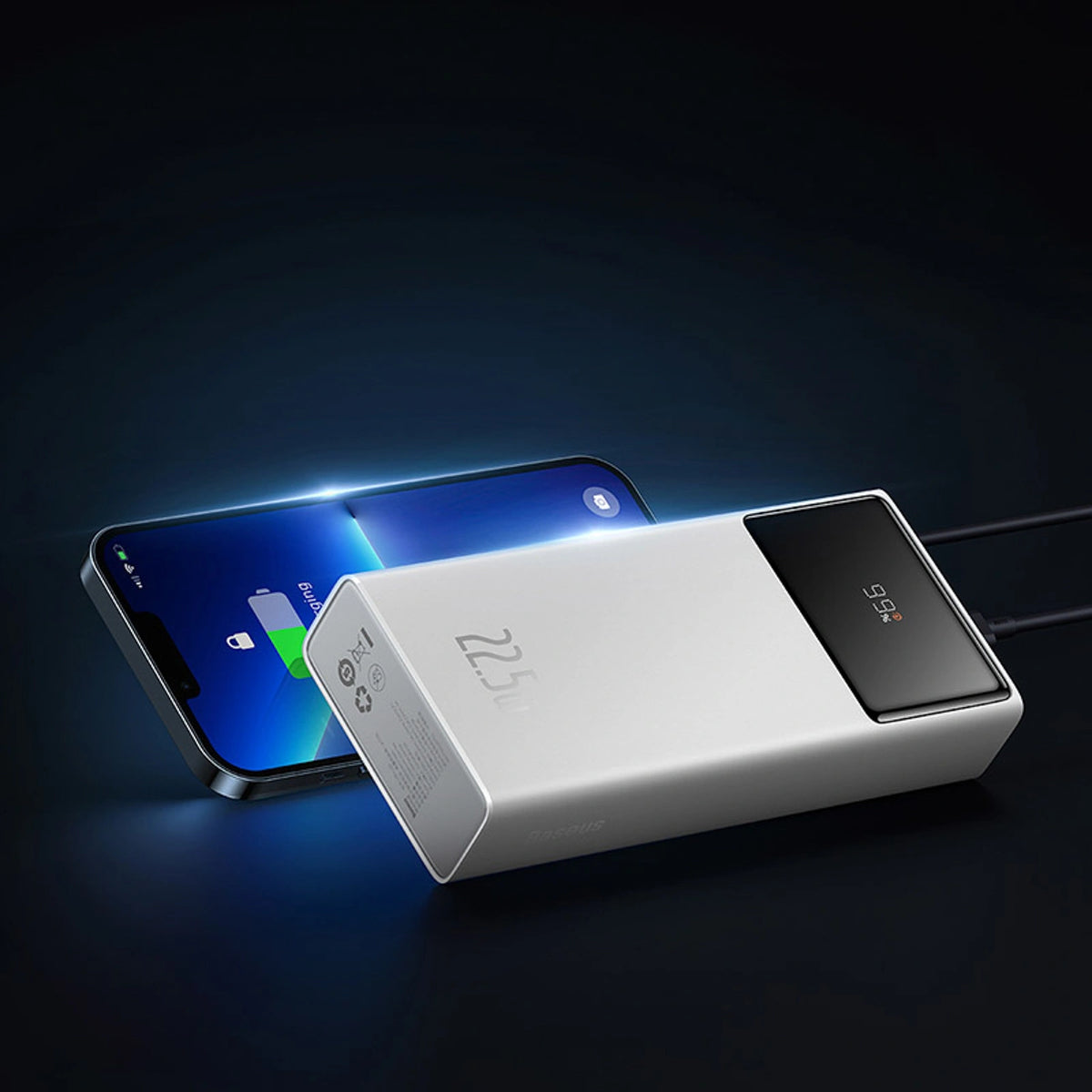 Powerbank Baseus Star-Lord 20000mAh 22,5W z wyświetlaczem cyfrowym - biały – zdjęcie 7