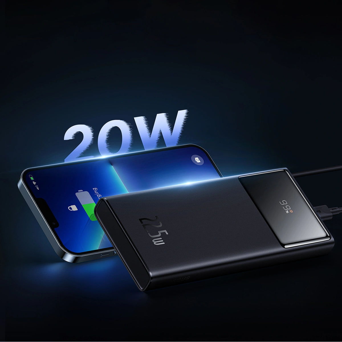 Powerbank Baseus Star-Lord 10000mAh 22,5W z wyświetlaczem - czarny – zdjęcie 6