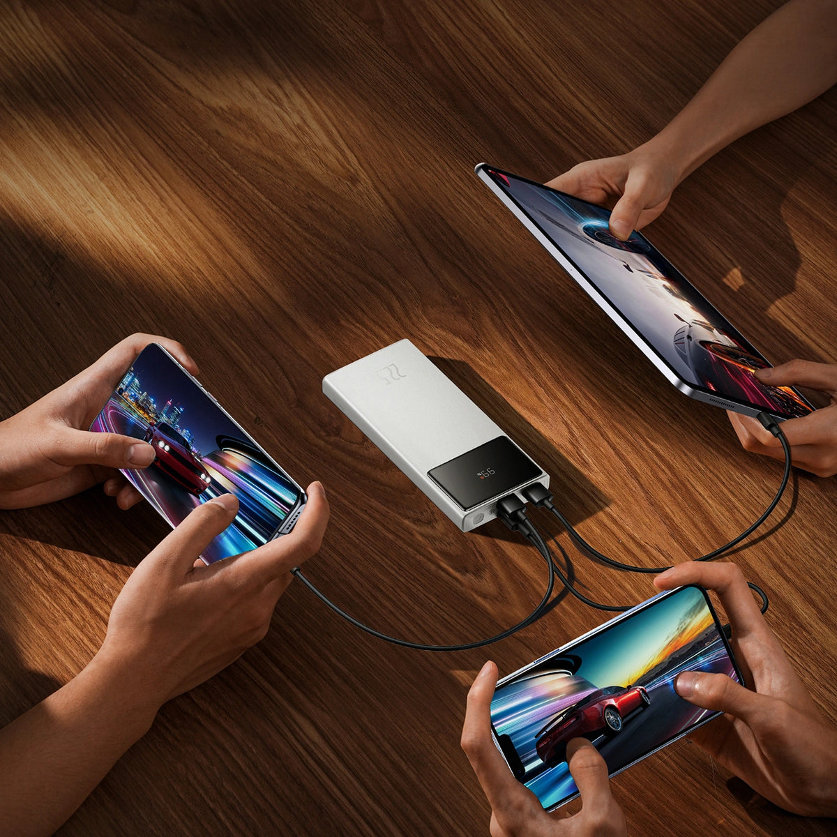Powerbank Baseus Star-Lord 10000mAh 22,5W z wyświetlaczem cyfrowym - biały – zdjęcie 7