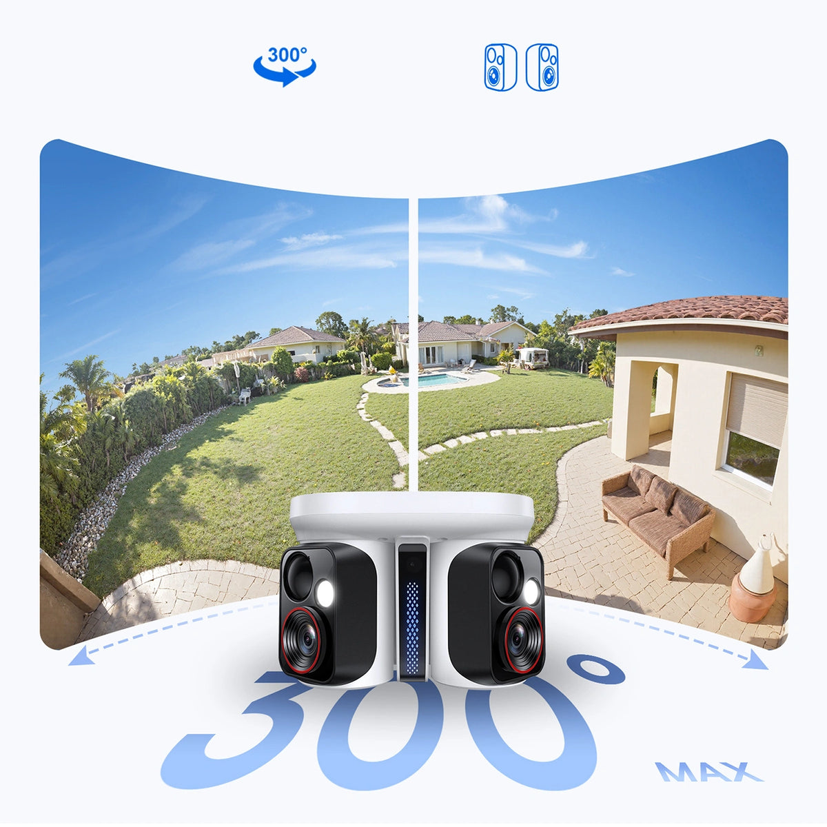 Kamera zewnętrzna Baseus Security X1 Pro Dual Camera 3K - biała
