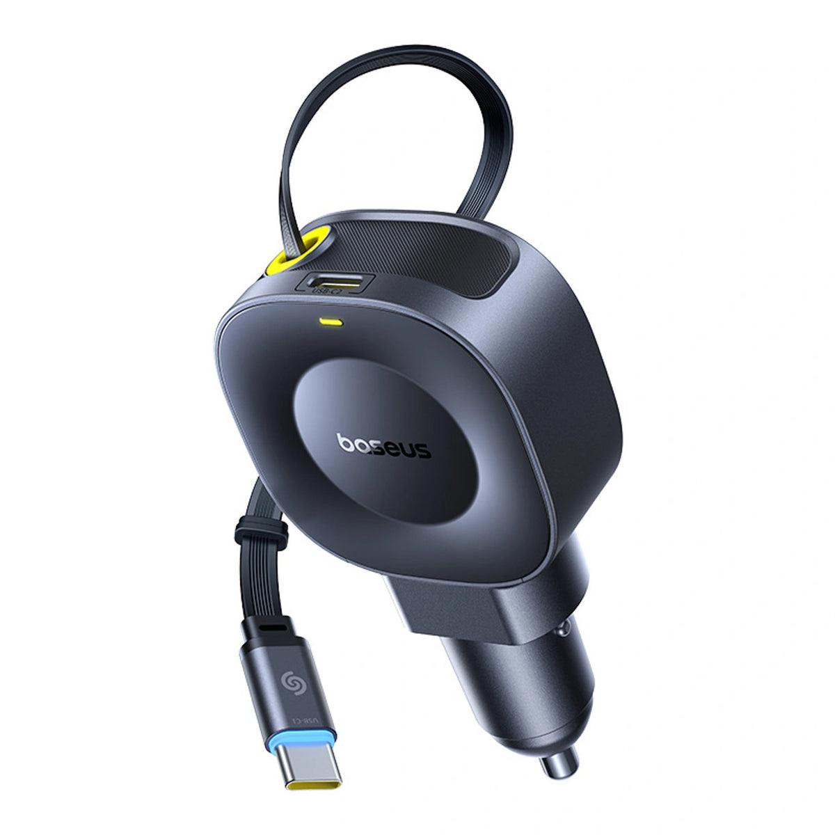 Ładowarka samochodowa Baseus PrimeTrip VR2 30W + 30W ze zwijanym - czarna