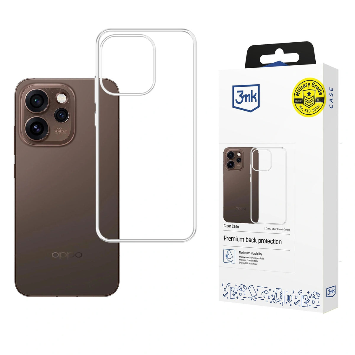 Etui 3mk Clear Case na Oppo Reno 15 Pro 5G (CPH2813) - przezroczyste