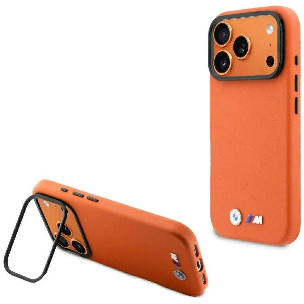 Etui BMW M Metal Logo MagSafe na iPhone 17 Pro - pomarańczowe
