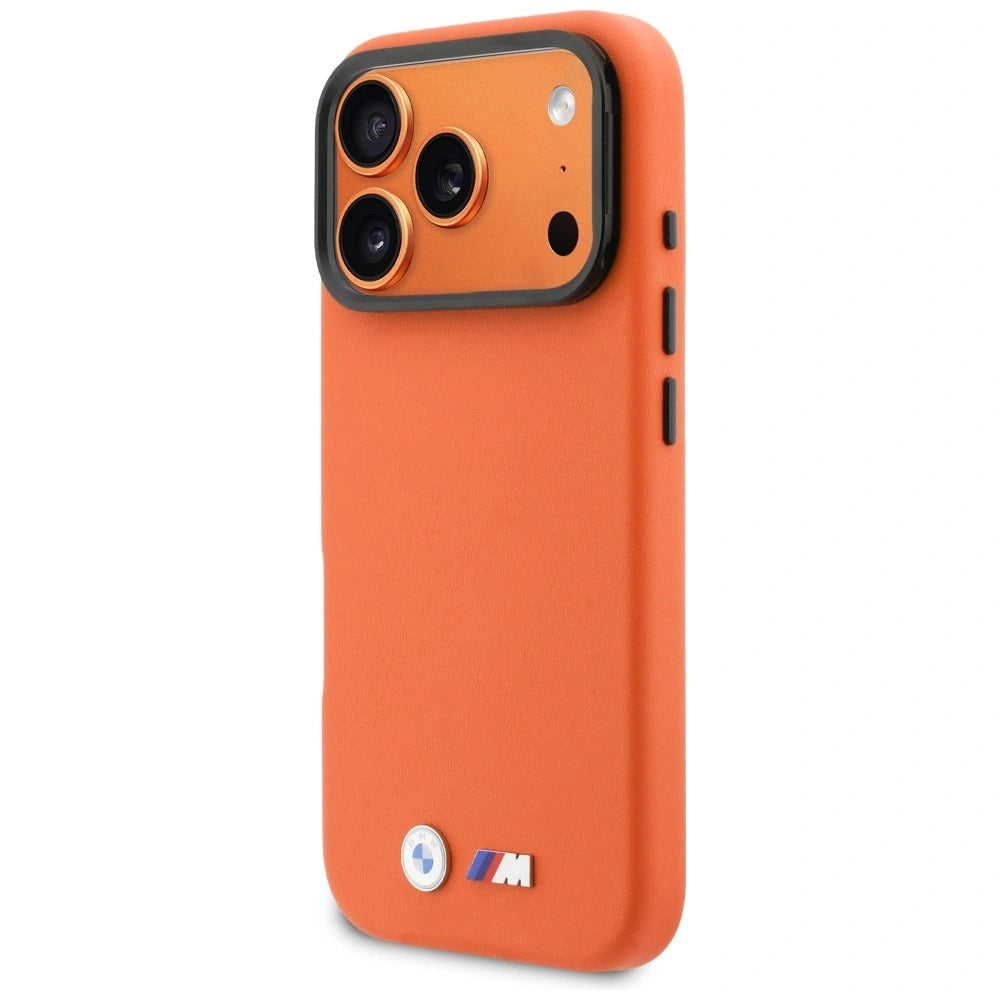 Etui BMW M Metal Logo MagSafe na iPhone 17 Pro - pomarańczowe – zdjęcie 2