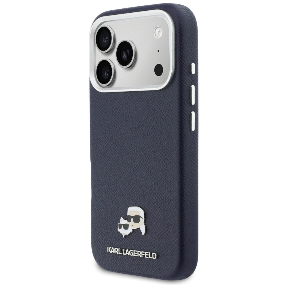 Etui Karl Lagerfeld Karl & Choupette Head na iPhone 17 Pro - niebieskie – zdjęcie 2