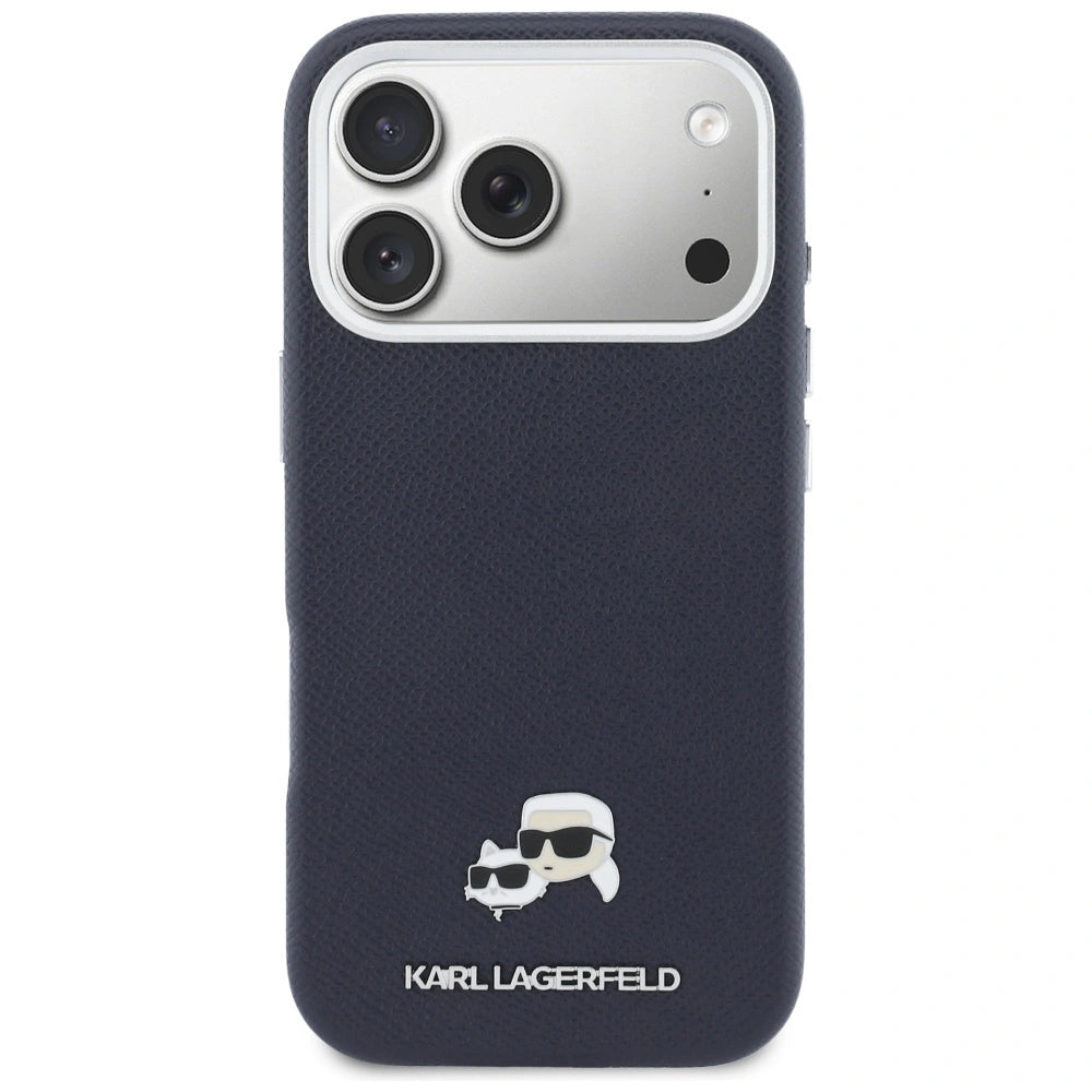 Etui Karl Lagerfeld Karl & Choupette Head na iPhone 17 Pro - niebieskie – zdjęcie 3