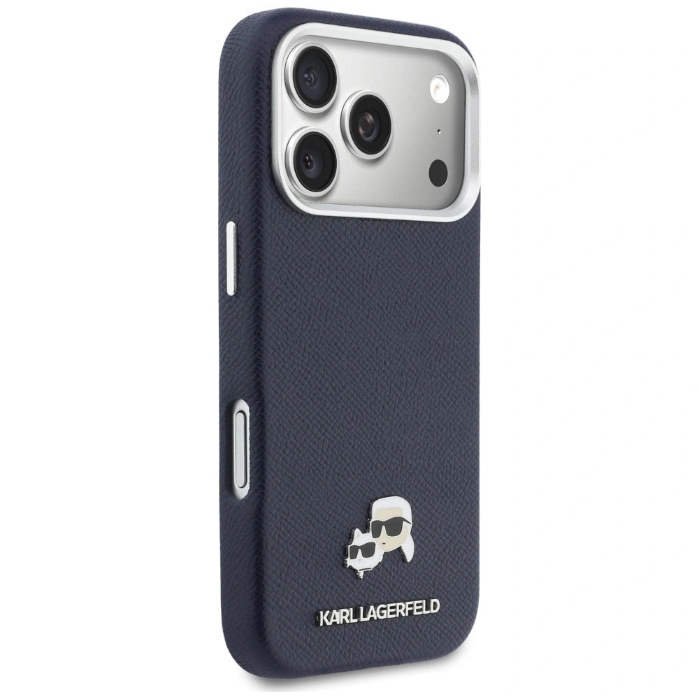 Etui Karl Lagerfeld Karl & Choupette Head na iPhone 17 Pro - niebieskie – zdjęcie 4