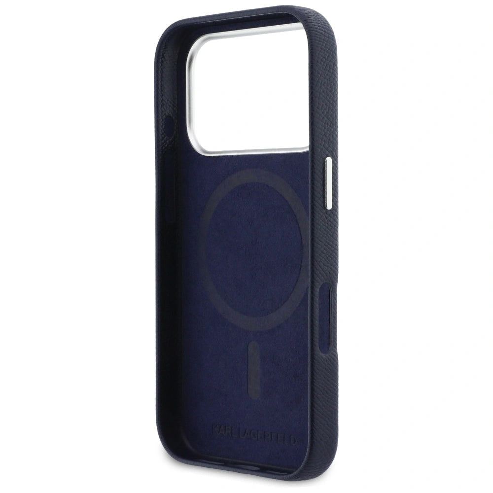 Etui Karl Lagerfeld Karl & Choupette Head na iPhone 17 Pro - niebieskie – zdjęcie 7