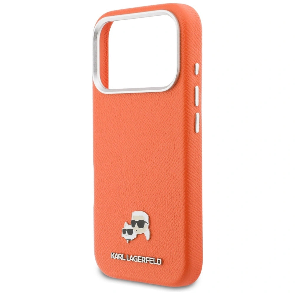 Etui Karl Lagerfeld Karl & Choupette Head na iPhone 17 Pro - pomarańczowe – zdjęcie 6