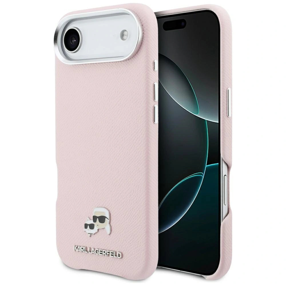 Etui Karl Lagerfeld Karl & Choupette Head Pins na iPhone Air - różowe