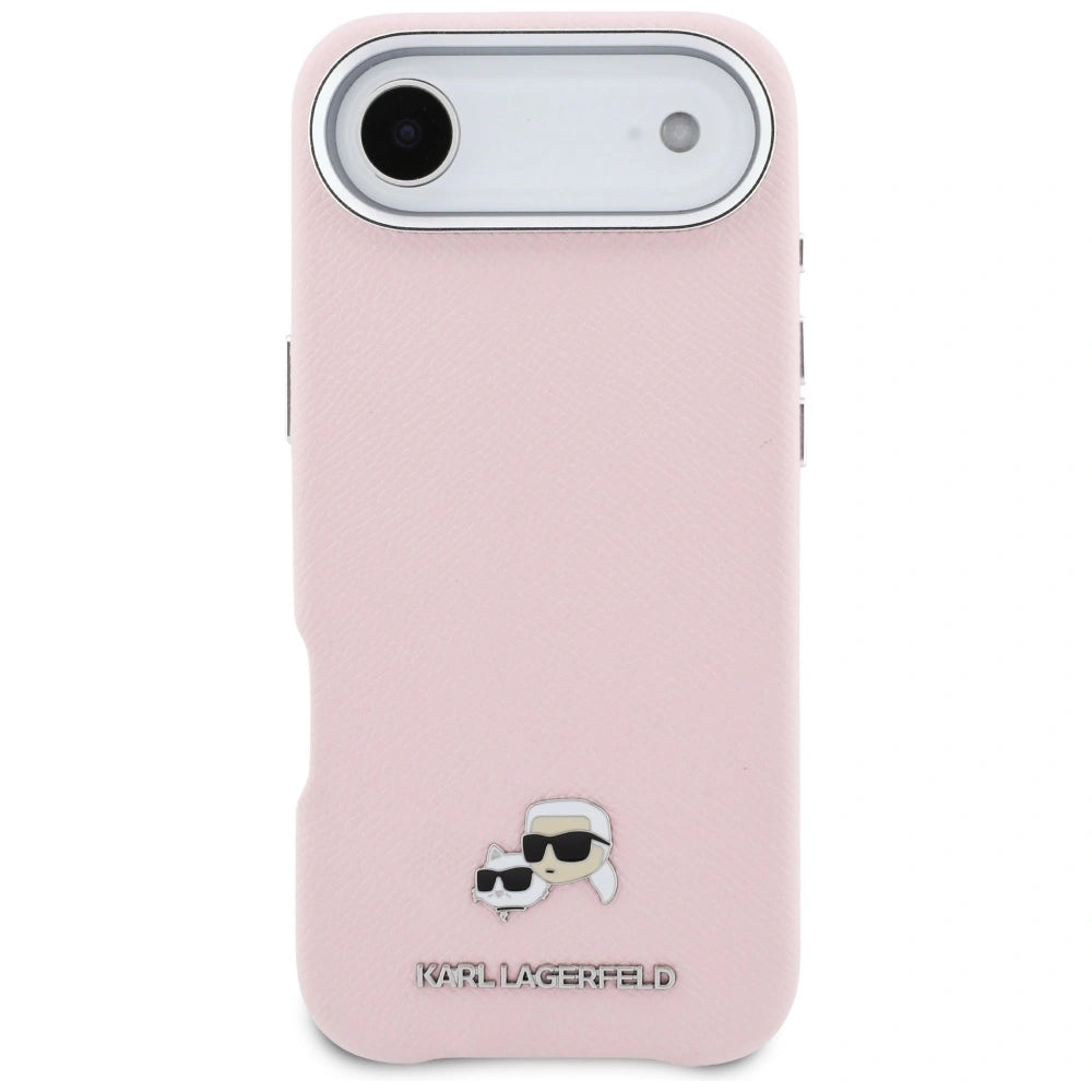 Etui Karl Lagerfeld Karl & Choupette Head Pins na iPhone Air - różowe – zdjęcie 3