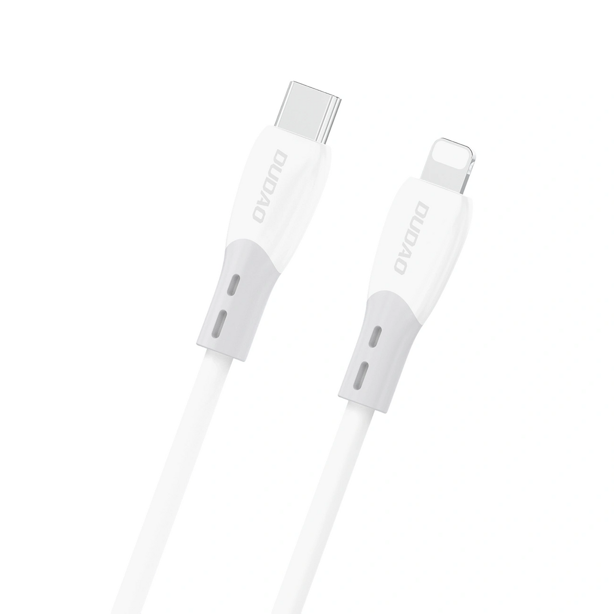 Kabel Dudao L25SX 30 W USB-C - Lightning z miękkim silikonowym - biały