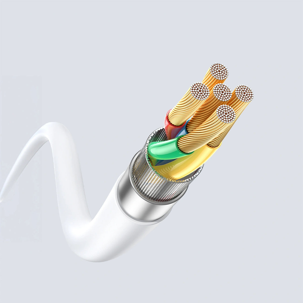 Kabel Dudao L25SX 30 W USB-C - Lightning z miękkim silikonowym - biały – zdjęcie 3