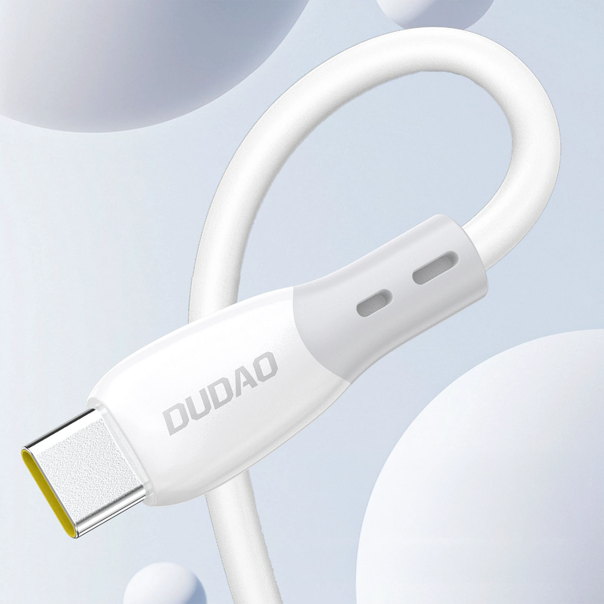 Kabel Dudao L25SX 30 W USB-C - Lightning z miękkim silikonowym - biały – zdjęcie 6