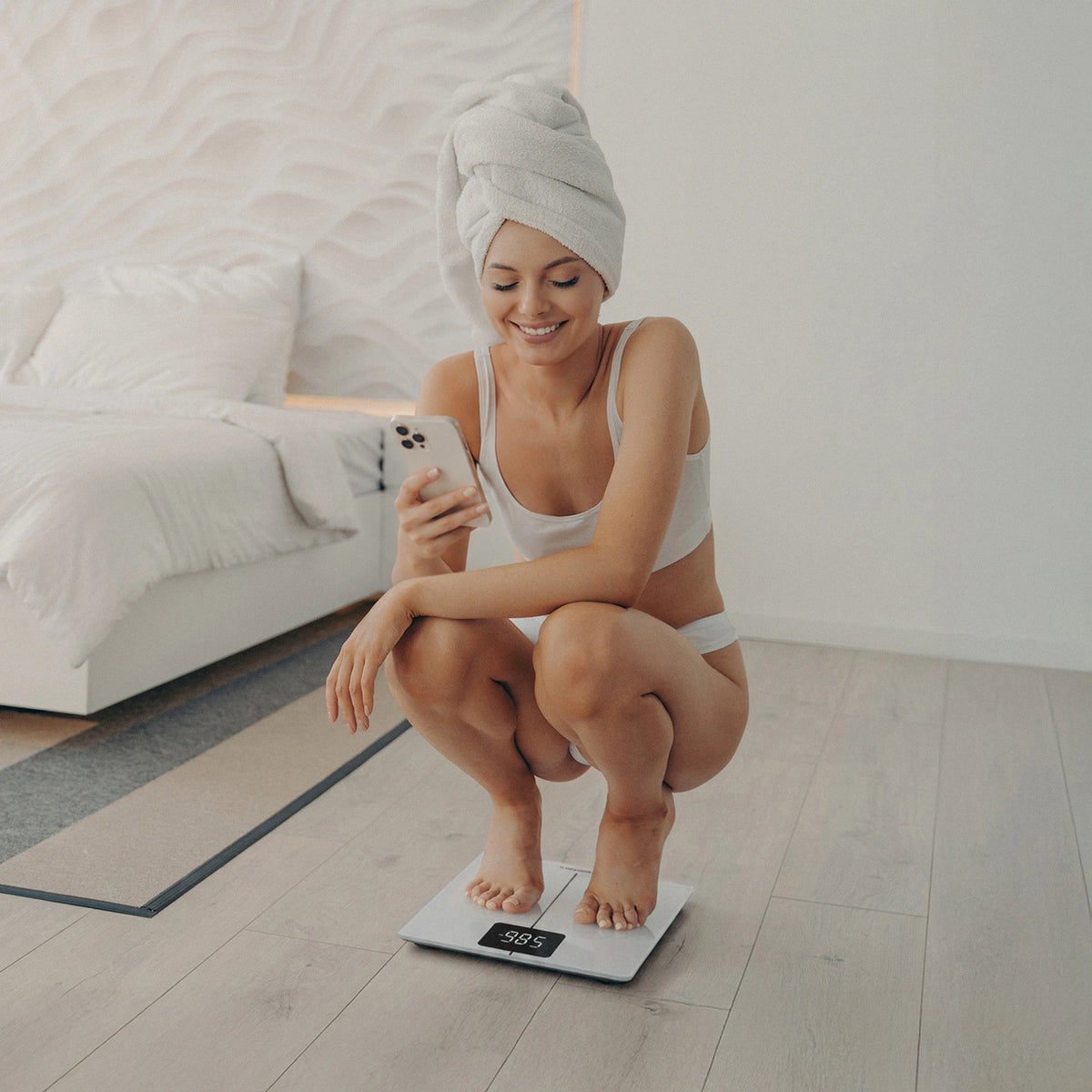 Waga łazienkowa Wozinsky WIWL-180 inteligentna Bluetooth - biała – zdjęcie 4