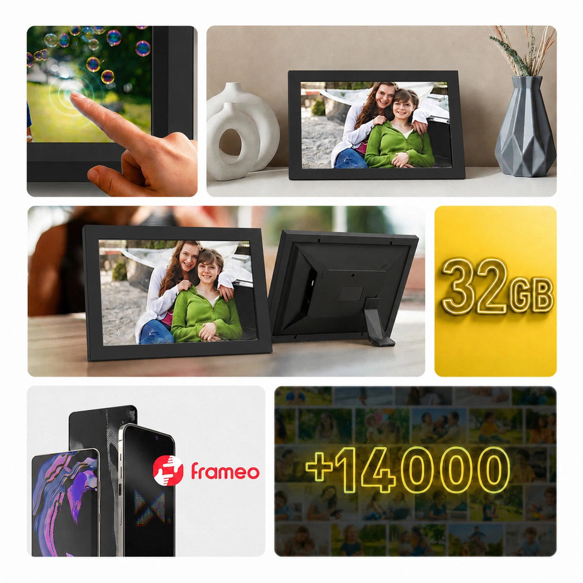 Ramka Cyfrowa Wozinsky WRC-32 10.1" z aplikacją Frameo 32GB - czarna – zdjęcie 6