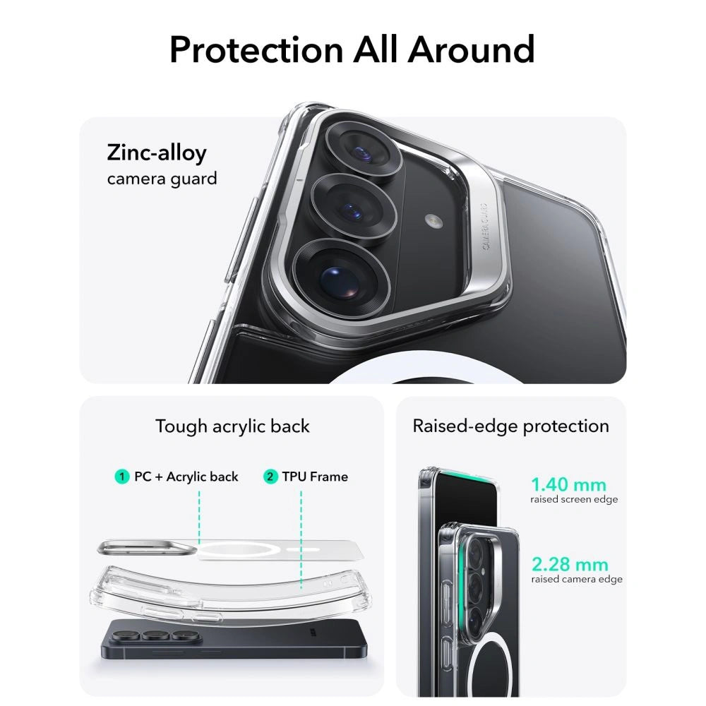 Etui ESR Classic Hybrid Kickstand na Samsung Galaxy S26 - przezroczyste – zdjęcie 2