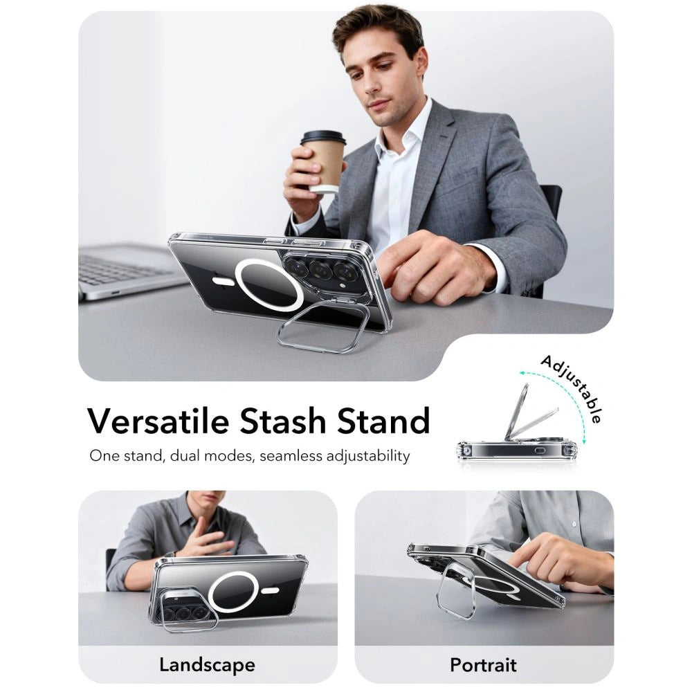 Etui ESR Classic Hybrid Kickstand na Samsung Galaxy S26 - przezroczyste – zdjęcie 3