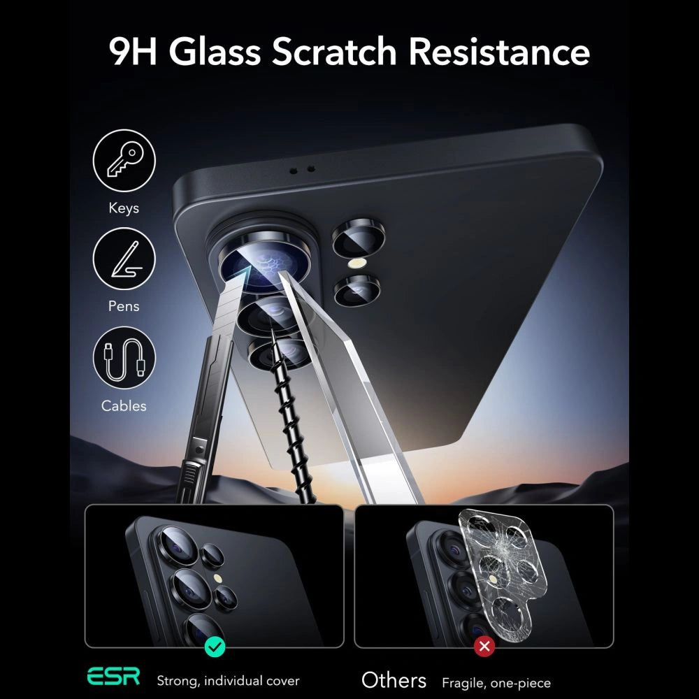 Osłona aparatu ESR Armorite Camera na Samsung Galaxy S26 Ultra - czarna – zdjęcie 6