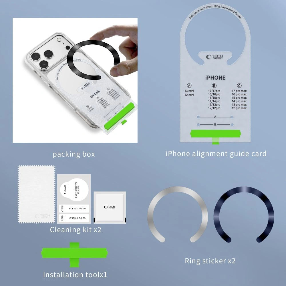 Pierścień magnetyczny Tech-Protect MMP-210 MagSafe - pomarańczowy / czarny – zdjęcie 9